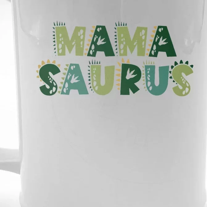 Mamasaurus Dadasaurus Matching Family Dinosaur Birthday Front & Back Beer Stein