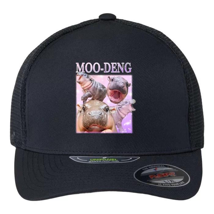 Moo Deng Flexfit Unipanel Trucker Cap