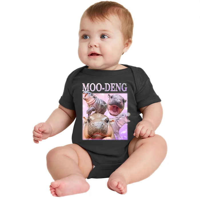 Moo Deng Baby Bodysuit