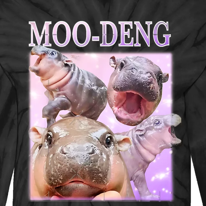 Moo Deng Tie-Dye Long Sleeve Shirt