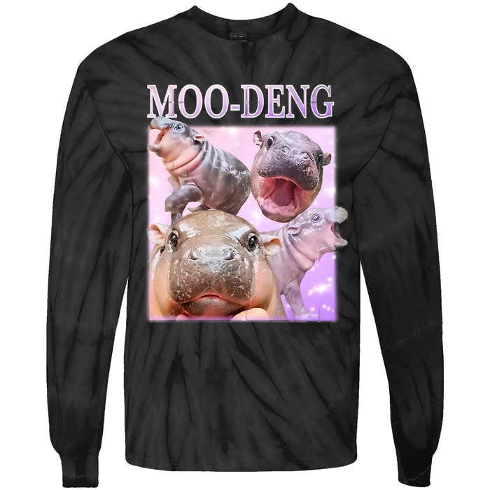 Moo Deng Tie-Dye Long Sleeve Shirt