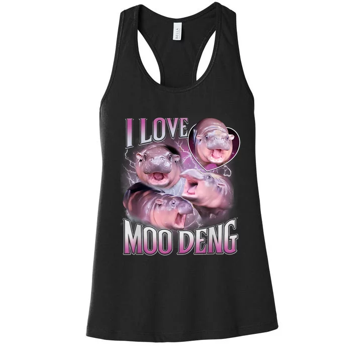 Moo Deng Women's Racerback Tank