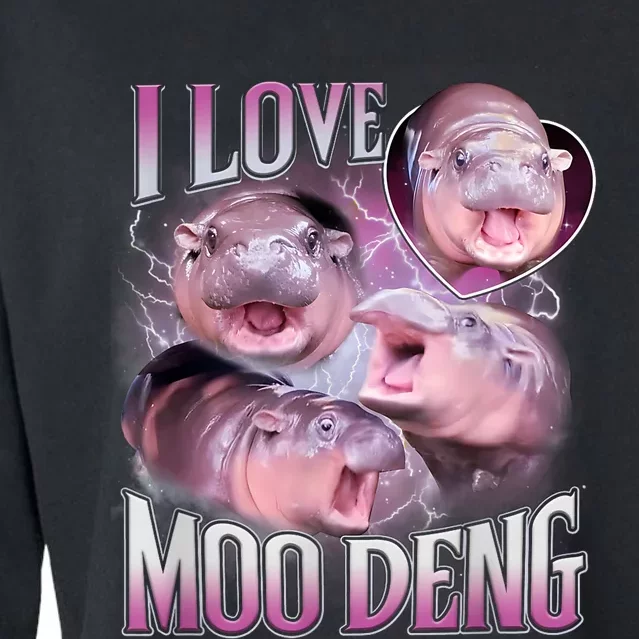 Moo Deng Cropped Pullover Crew