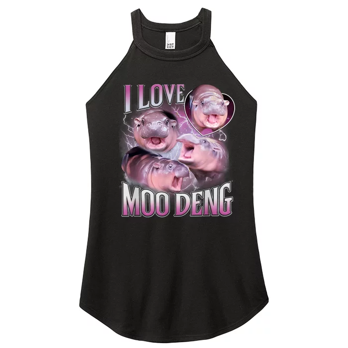 Moo Deng Women’s Perfect Tri Rocker Tank