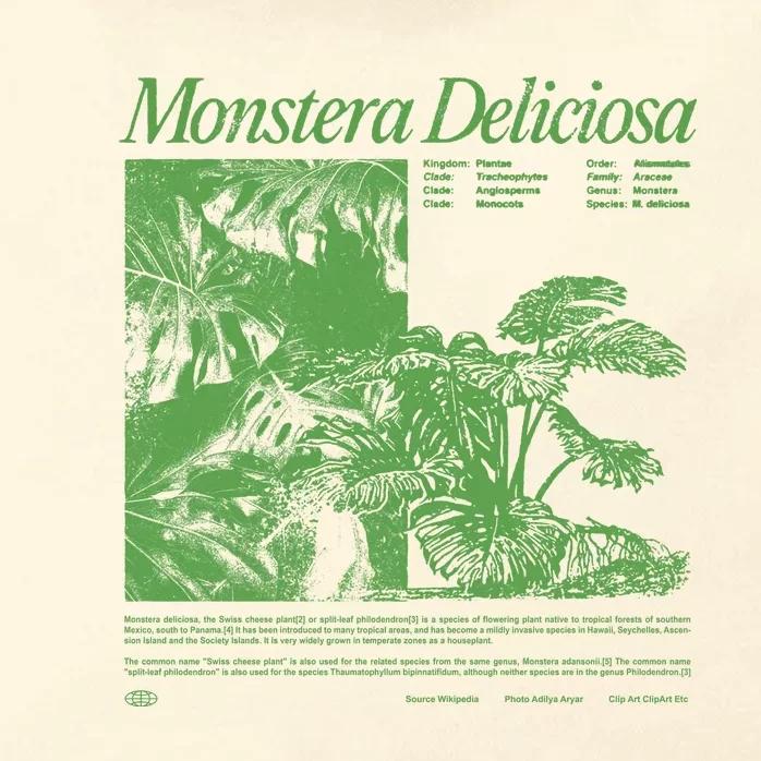 Monstera Deliciosa Zip Tote Bag