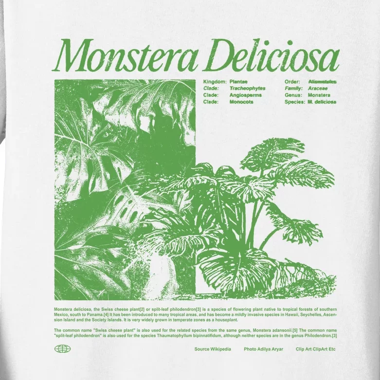 Monstera Deliciosa Kids Long Sleeve Shirt