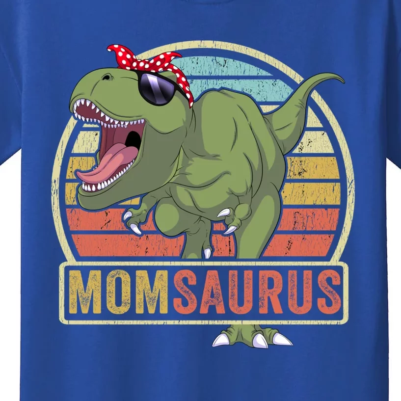 Momsaurus Dinosaur Mom Saurus Family Matching Great Gift Kids T-Shirt