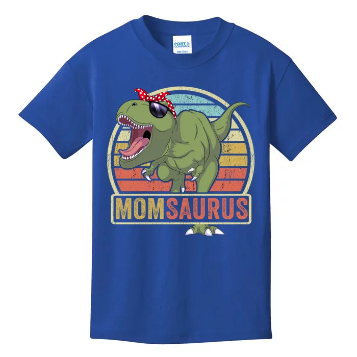 Momsaurus Dinosaur Mom Saurus Family Matching Great Gift Kids T-Shirt