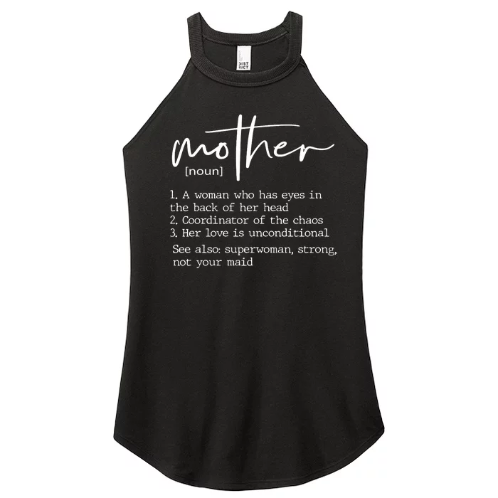 Mother Definition MotherS Day Family Funny Women’s Perfect Tri Rocker Tank