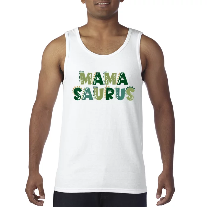 Mamasaurus Dadasaurus Matching Family Dinosaur Birthday Tank Top