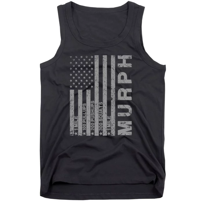 Memorial Day Murph Challenge Distressed Us Military Gift Tank Top