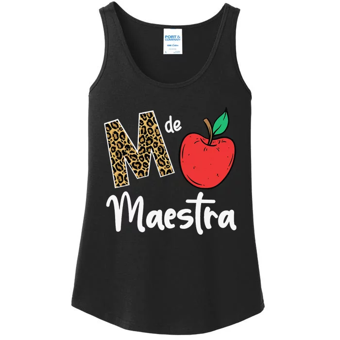 M De Maestra Bilingue Spanish Latina Teacher Appreciation Ladies Essential Tank