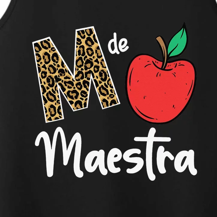 M De Maestra Bilingue Spanish Latina Teacher Appreciation Performance Tank