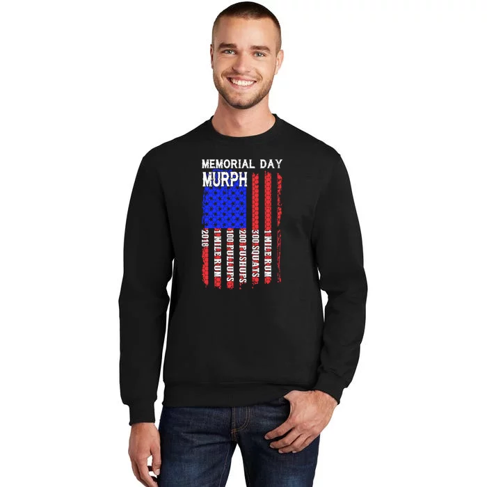 Memorial Day Murph Challenge Distressed Us Military Gift Tall Sweatshirt