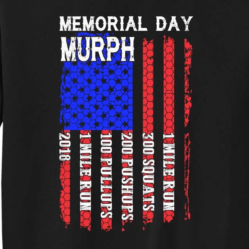 Memorial Day Murph Challenge Distressed Us Military Gift Tall Sweatshirt