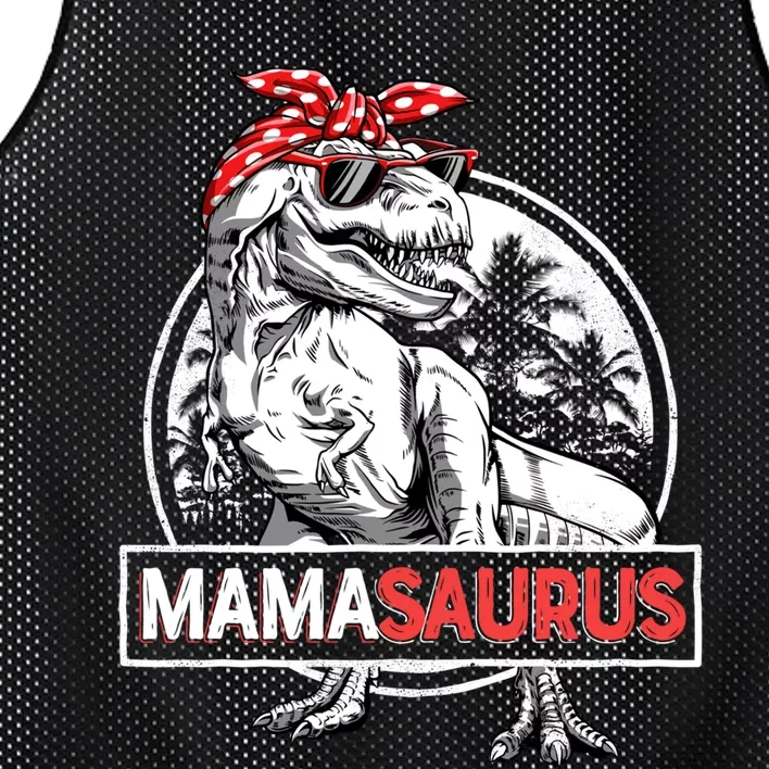 Mothers Day Mamasaurus T Rex Dinosaur Funny Mama Saurus Mother's Day Mesh Reversible Basketball Jersey Tank