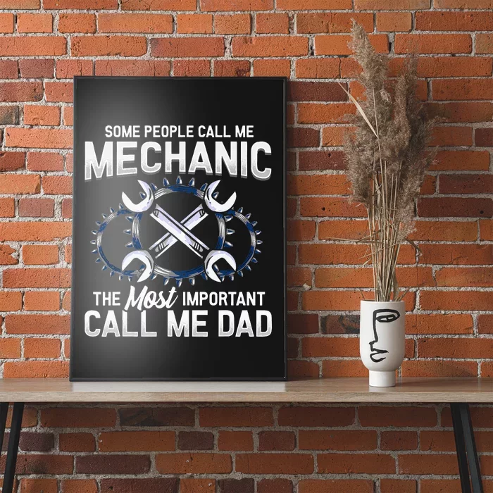 Mechanic Dad Mechanics Fathers Day Dads Birthday Gift Poster