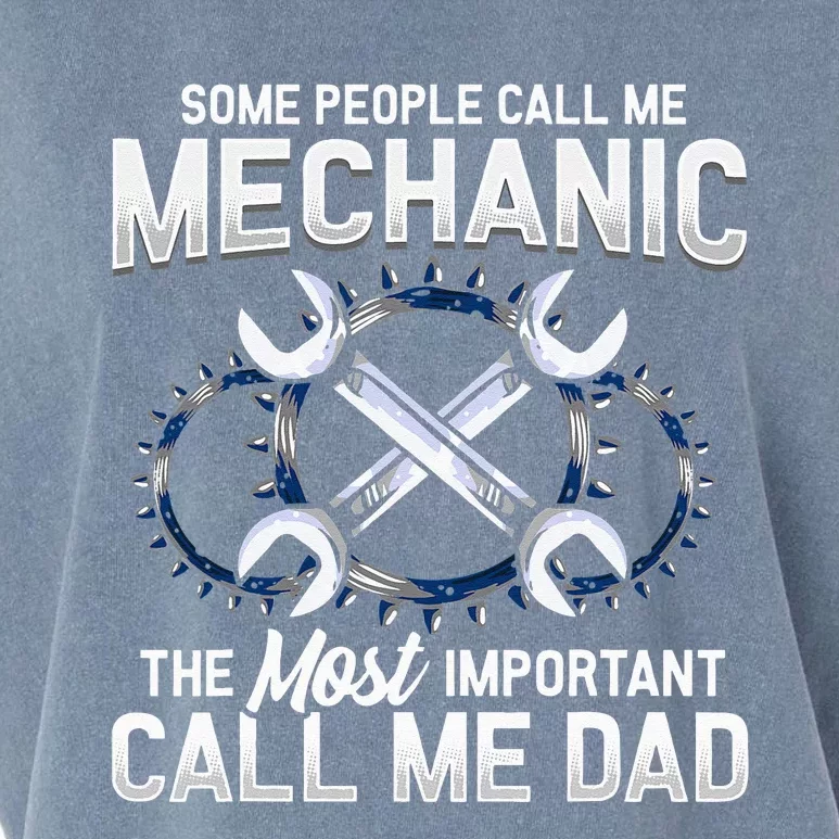 Mechanic Dad Mechanics Fathers Day Dads Birthday Gift Garment-Dyed Women's Muscle Tee