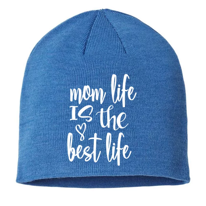 Mother's Day Mom Life Is The Best Life Heart Meaningful Gift 8 1/2in Sustainable Knit Beanie