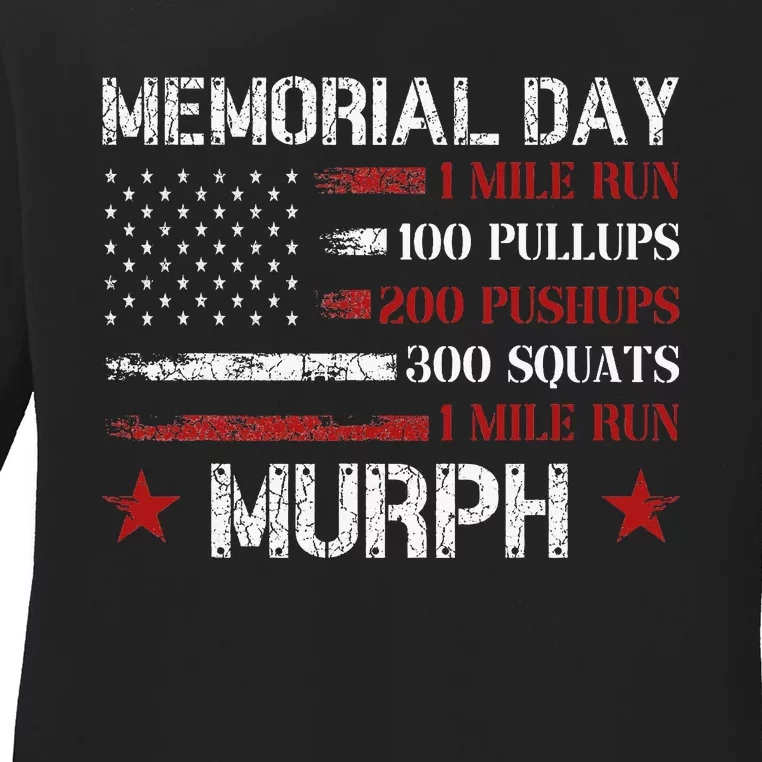 Memorial Day Murph Us Military Ladies Long Sleeve Shirt