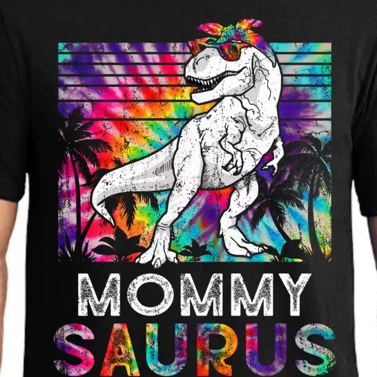 Mommysaurus Dinosaur Mommy Saurus Family Matching Tie Dye Cool Gift Pajama Set