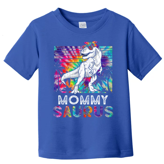 Mommysaurus Dinosaur Mommy Saurus Family Matching Tie Dye Cool Gift Toddler T-Shirt