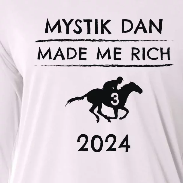 Mystik Dan Made Me Rich 2024 Winner Betting Horse Racing Cooling Performance Long Sleeve Crew