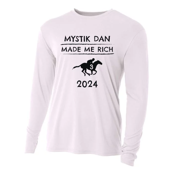 Mystik Dan Made Me Rich 2024 Winner Betting Horse Racing Cooling Performance Long Sleeve Crew