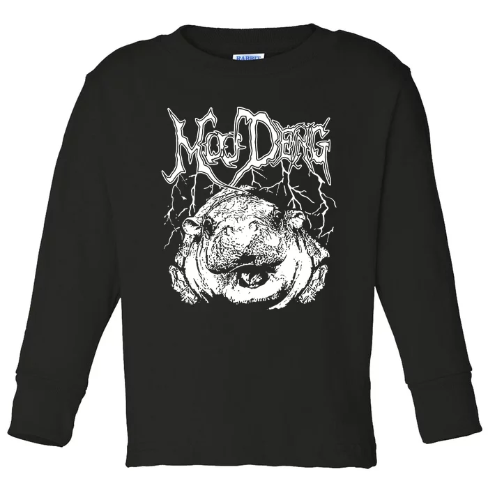 Moo Deng Metal Toddler Long Sleeve Shirt