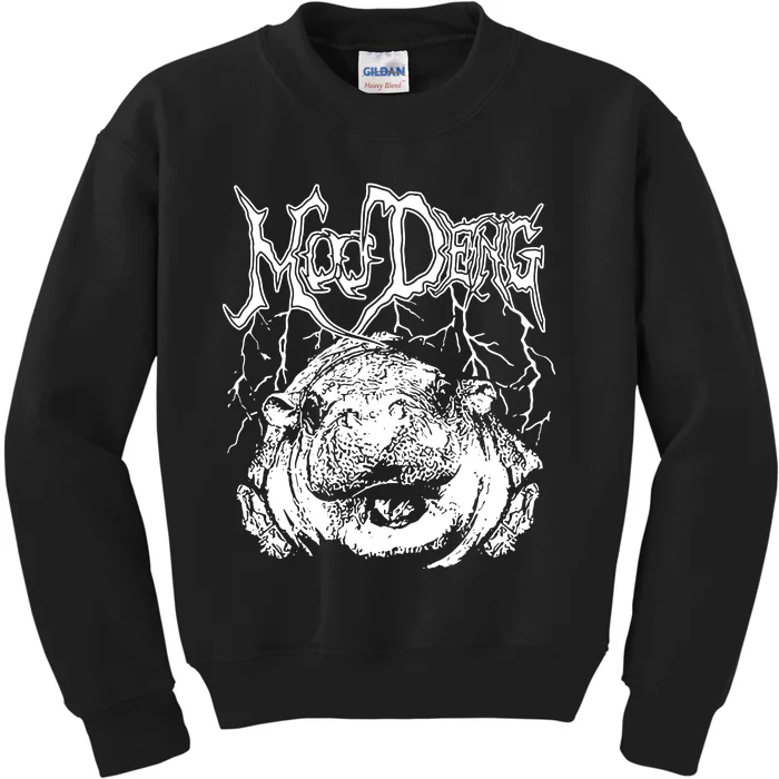 Moo Deng Metal Kids Sweatshirt