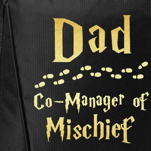 Magical Dad Manager Of Mischief Birthday Family Matching City Backpack