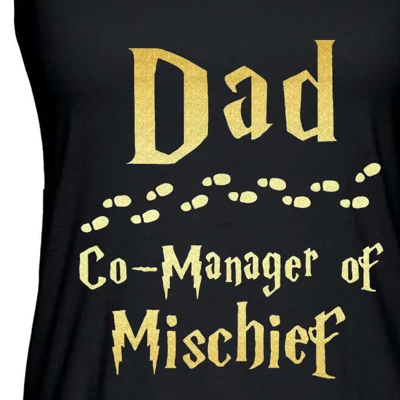 Magical Dad Manager Of Mischief Birthday Family Matching Ladies Essential Flowy Tank