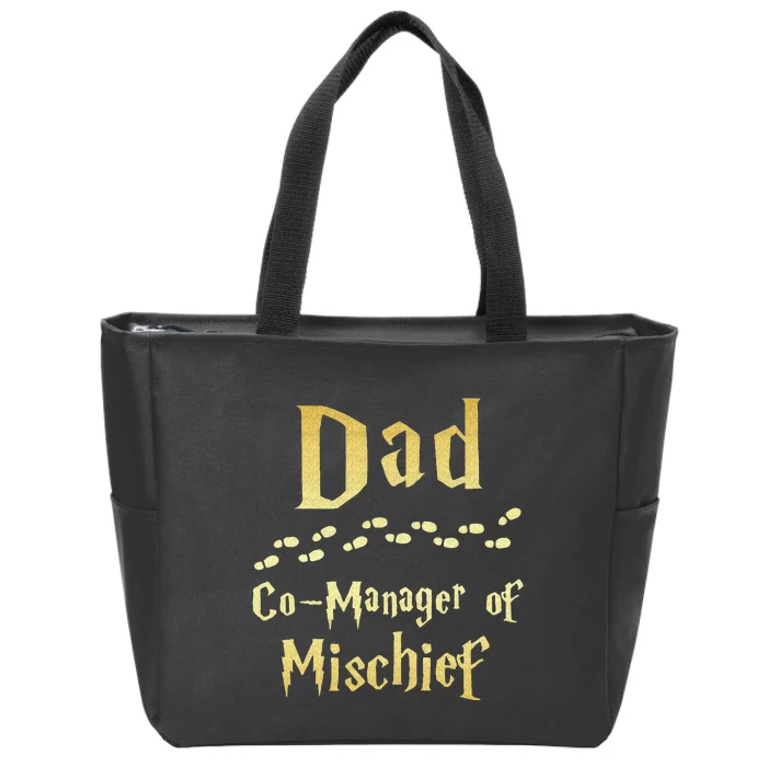 Magical Dad Manager Of Mischief Birthday Family Matching Zip Tote Bag