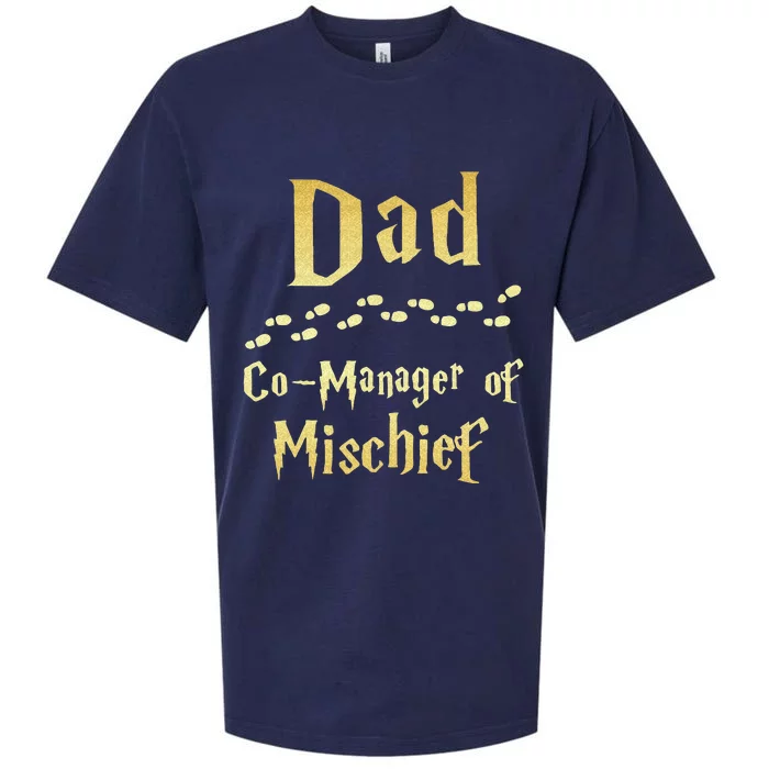 Magical Dad Manager Of Mischief Birthday Family Matching Sueded Cloud Jersey T-Shirt