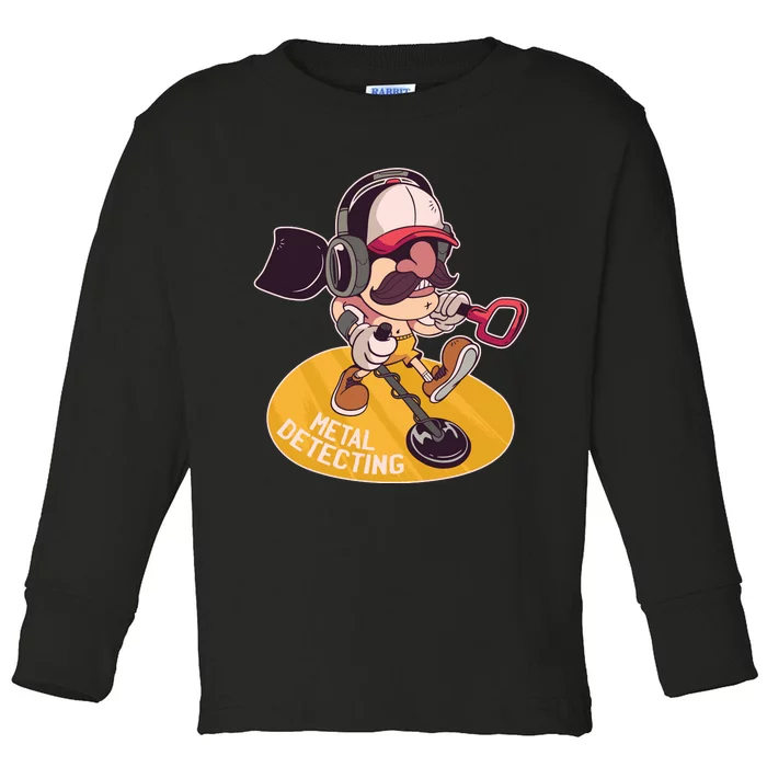 Metal Detecting Toddler Long Sleeve Shirt