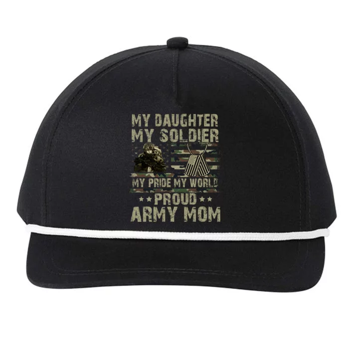 My Daughter My Soldier Proud Army Mother Military Mom Snapback Five-Panel Rope Hat