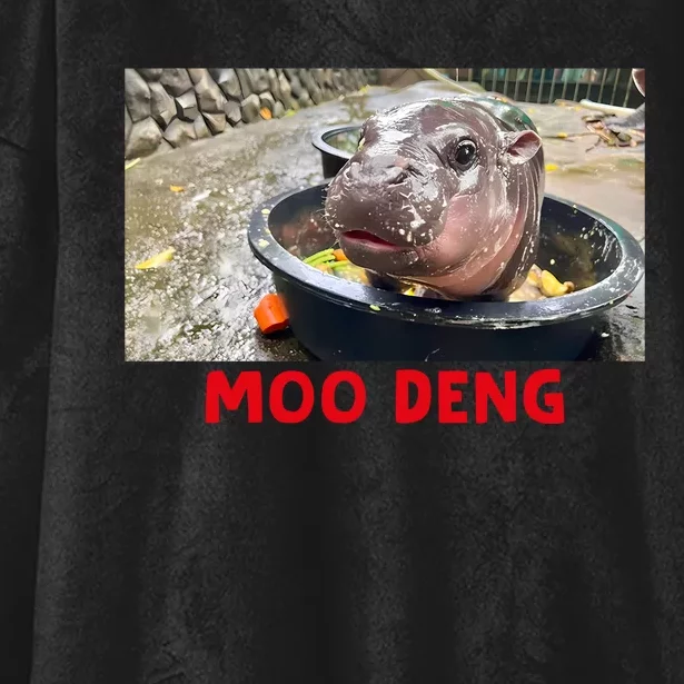 Moo Deng Hooded Wearable Blanket