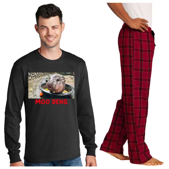 Moo Deng Long Sleeve Pajama Set