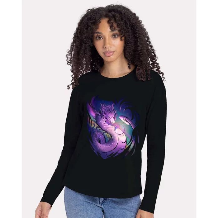 Mystical Dragon Womens Cotton Relaxed Long Sleeve T-Shirt