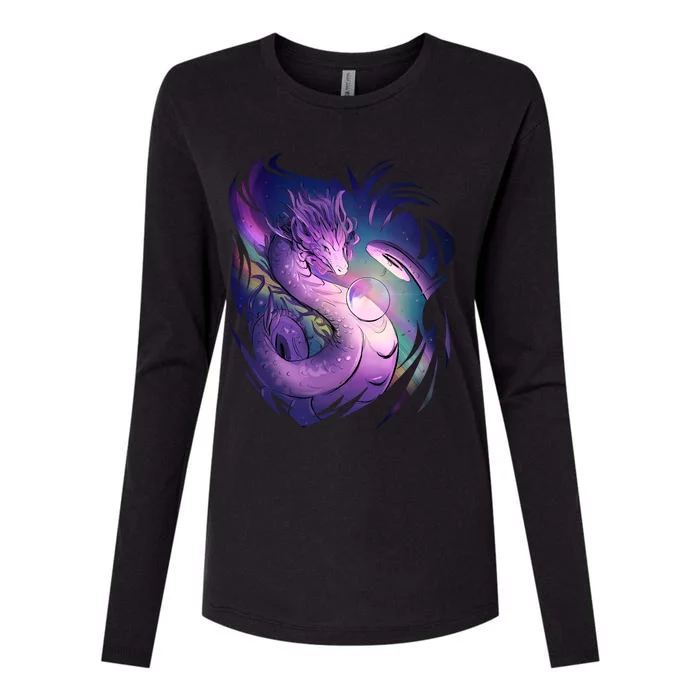 Mystical Dragon Womens Cotton Relaxed Long Sleeve T-Shirt