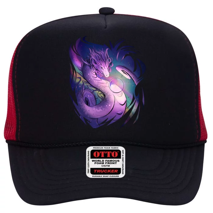 Mystical Dragon High Crown Mesh Trucker Hat