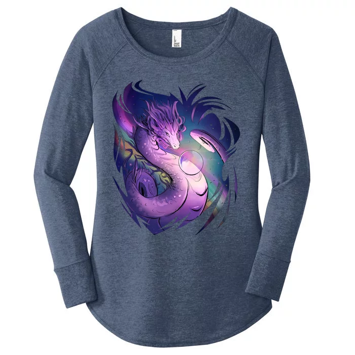 Mystical Dragon Women's Perfect Tri Tunic Long Sleeve Shirt