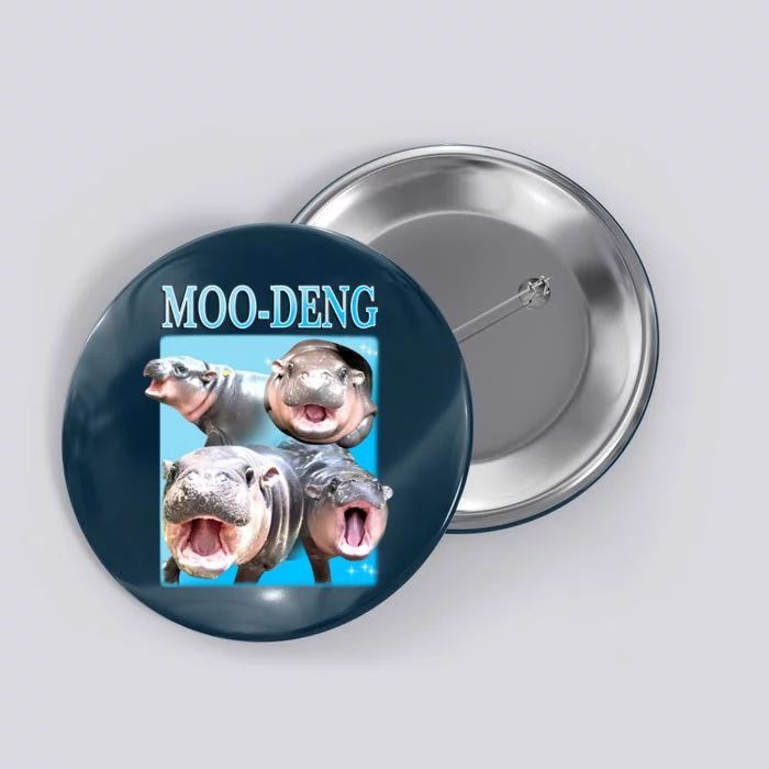 Moo Deng Meme Hippo Funny Button