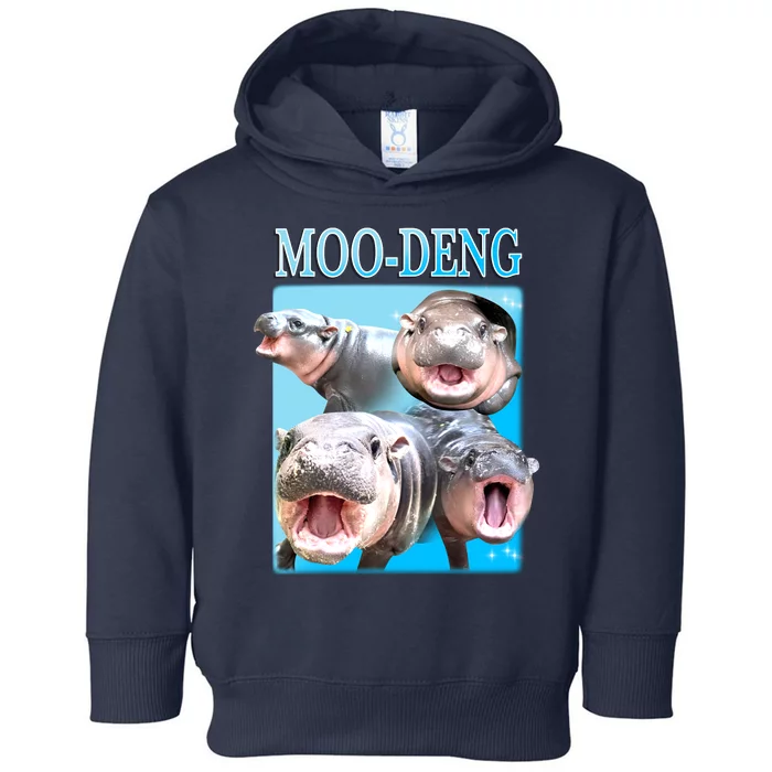 Moo Deng Meme Hippo Funny Toddler Hoodie