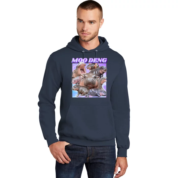 Moo Deng Meme Hippo Hoodie