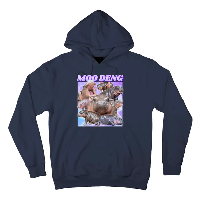 Moo Deng Meme Hippo Hoodie