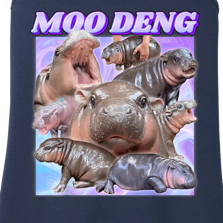 Moo Deng Meme Hippo Ladies Essential Tank