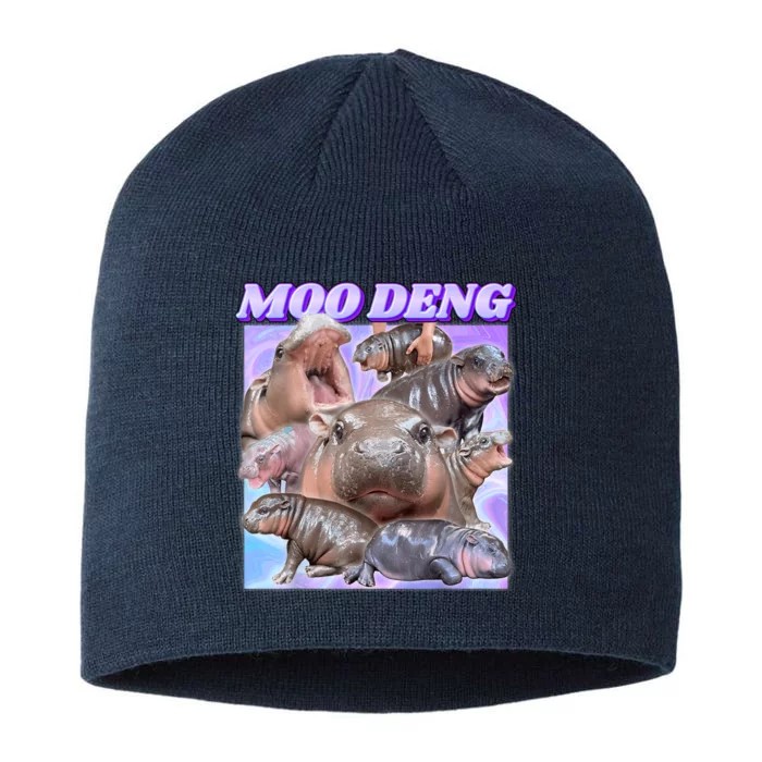 Moo Deng Meme Hippo 8 1/2in Sustainable Knit Beanie