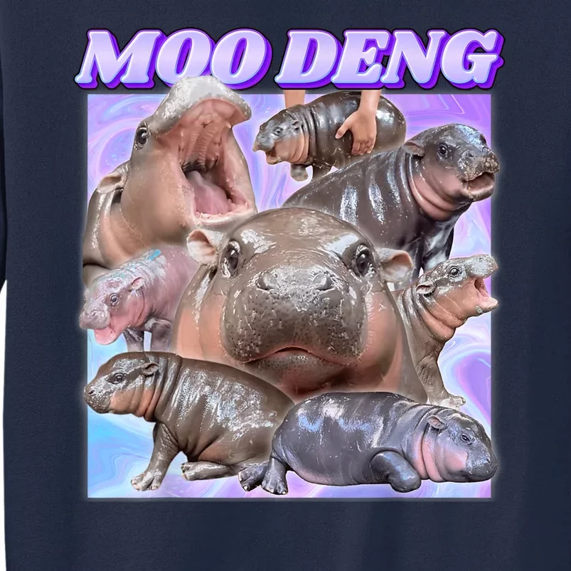 Moo Deng Meme Hippo Tall Sweatshirt