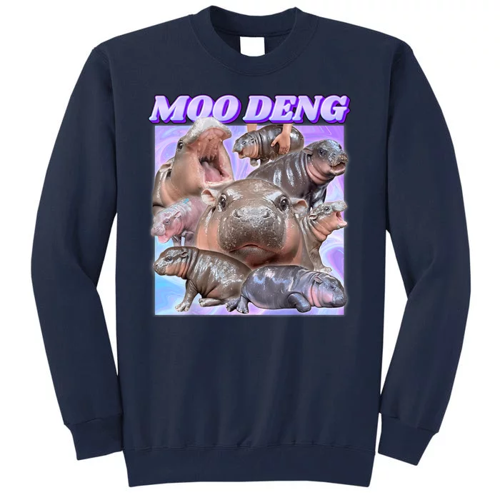 Moo Deng Meme Hippo Tall Sweatshirt